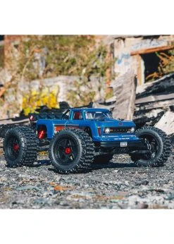 Arrma 1/10 Outcast 4x4 4S BLX Stunt Truck - Blue -hu bhobby shop arrma 1 10 outcast 4x4 4s blx stunt truck blue 3