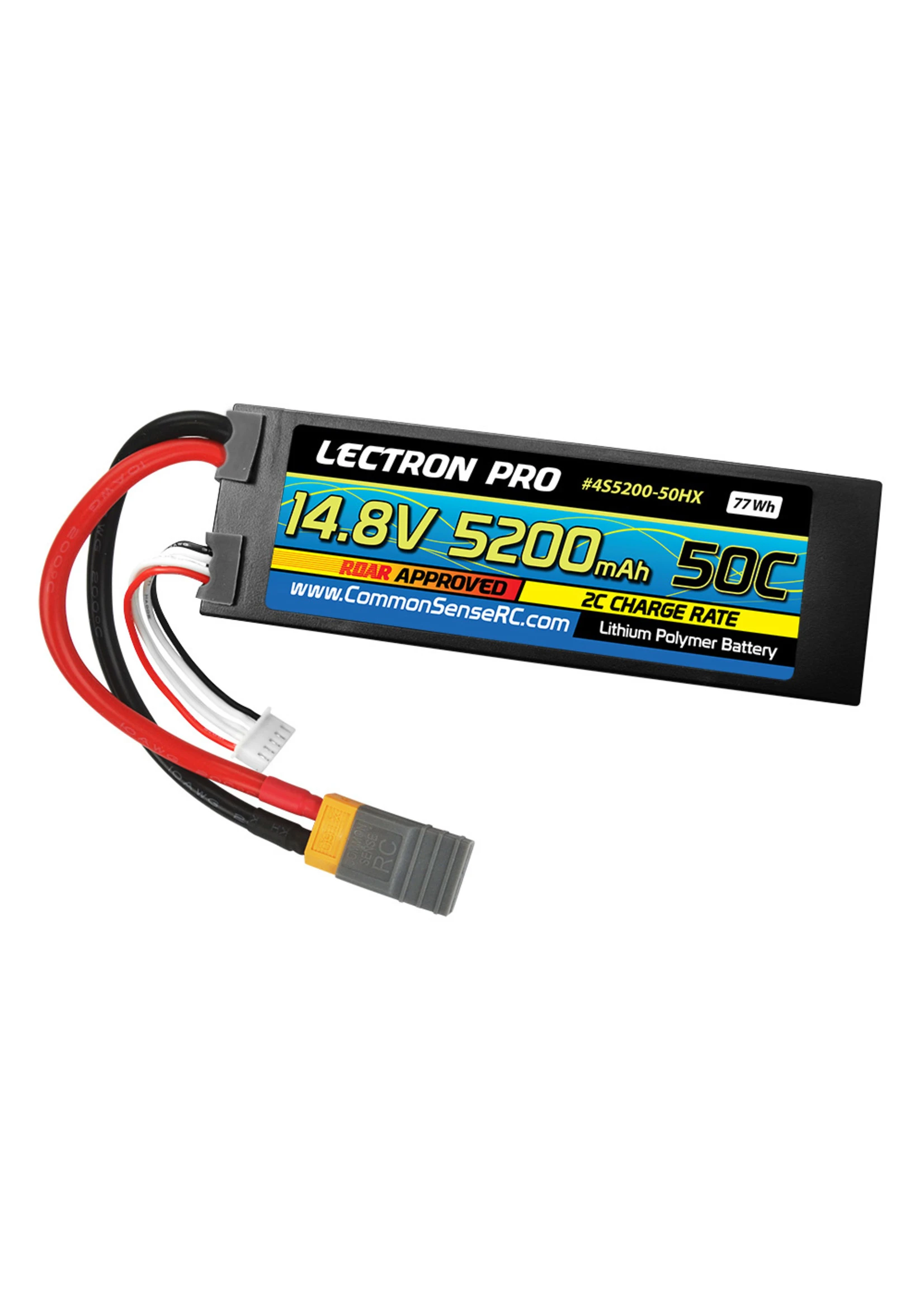 COMMON SENSE RC 4S5200-50HX - 14.8V 5200mAh 50C Lipo Battery Hard Case With XT60 Connector + CSRC Adapter 1 COMMON SENSE RC 4S5200-50HX - 14.8V 5200mAh 50C Lipo Battery Hard Case With XT60 Connector + CSRC Adapter