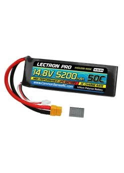 COMMON SENSE RC 4S5200-50SX - 14.8V 5200mAh 50C Lipo Battery Soft Pack With XT60 Connector + CSRC Adapter