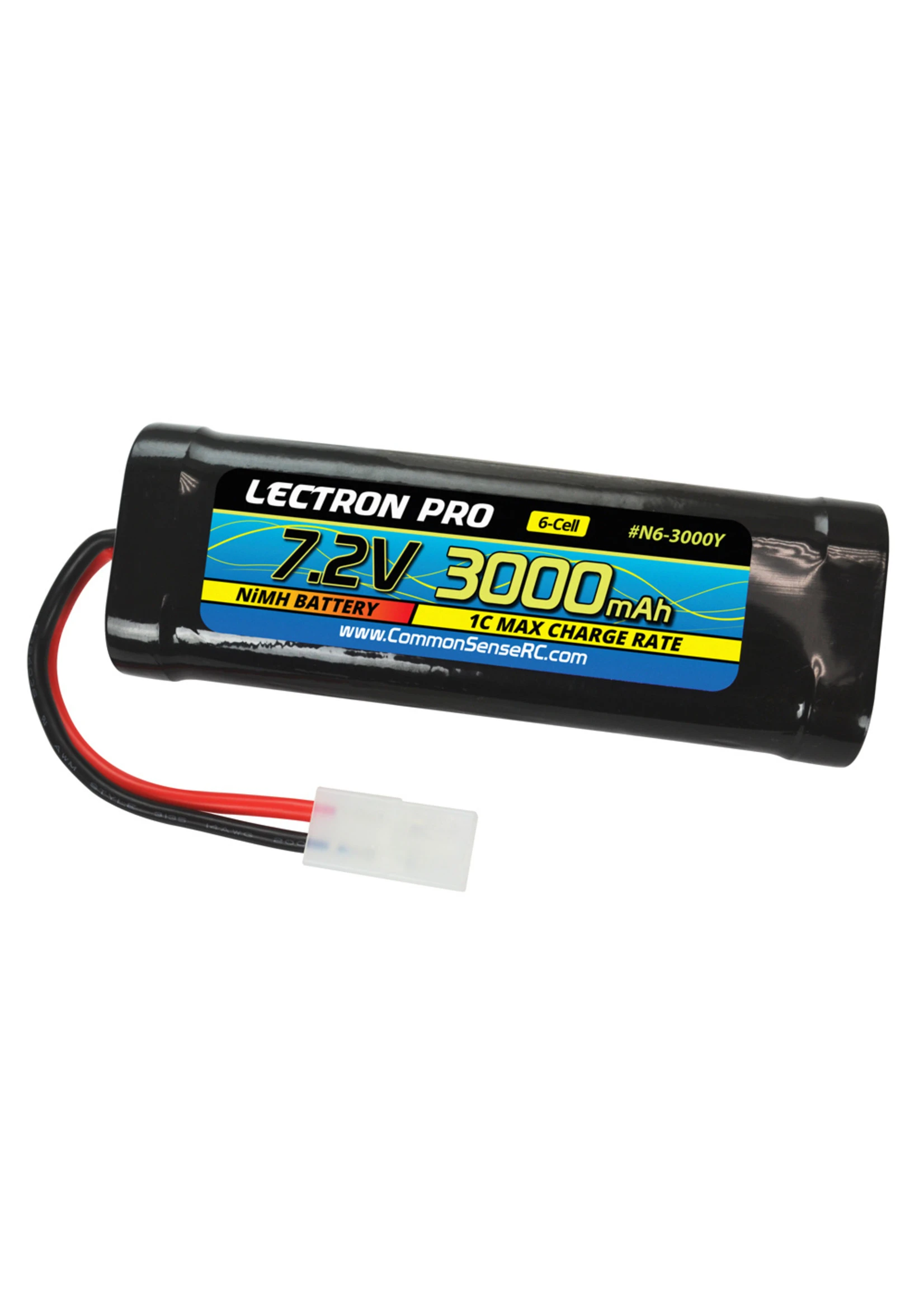 COMMON SENSE RC Lectron Pro NiMH 7.2V (6-cell) 3000mAh Flat Pack With Tamiya Connector 1 COMMON SENSE RC Lectron Pro NiMH 7.2V (6-cell) 3000mAh Flat Pack With Tamiya Connector