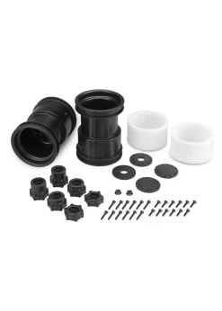 JCONCEPTS JCO3377B - Tribute 2.6x3.6" Monster Truck Wheels With Adapters - Black (1 Pair)