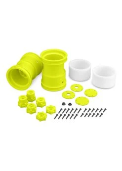 JCONCEPTS JCO3377Y - Tribute 2.6 X 3.6" Monster Truck Wheels With Adapters - Yellow (1 Pair)