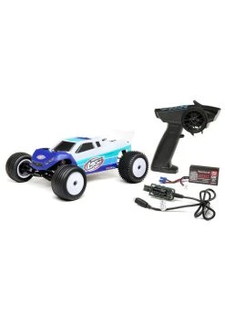 LOSI 1/18 Mini-T 2.0 2WD RTR Brushless Stadium Truck - Blue -hu bhobby shop losi 1 18 mini t 20 2wd rtr brushless stadium truc 18
