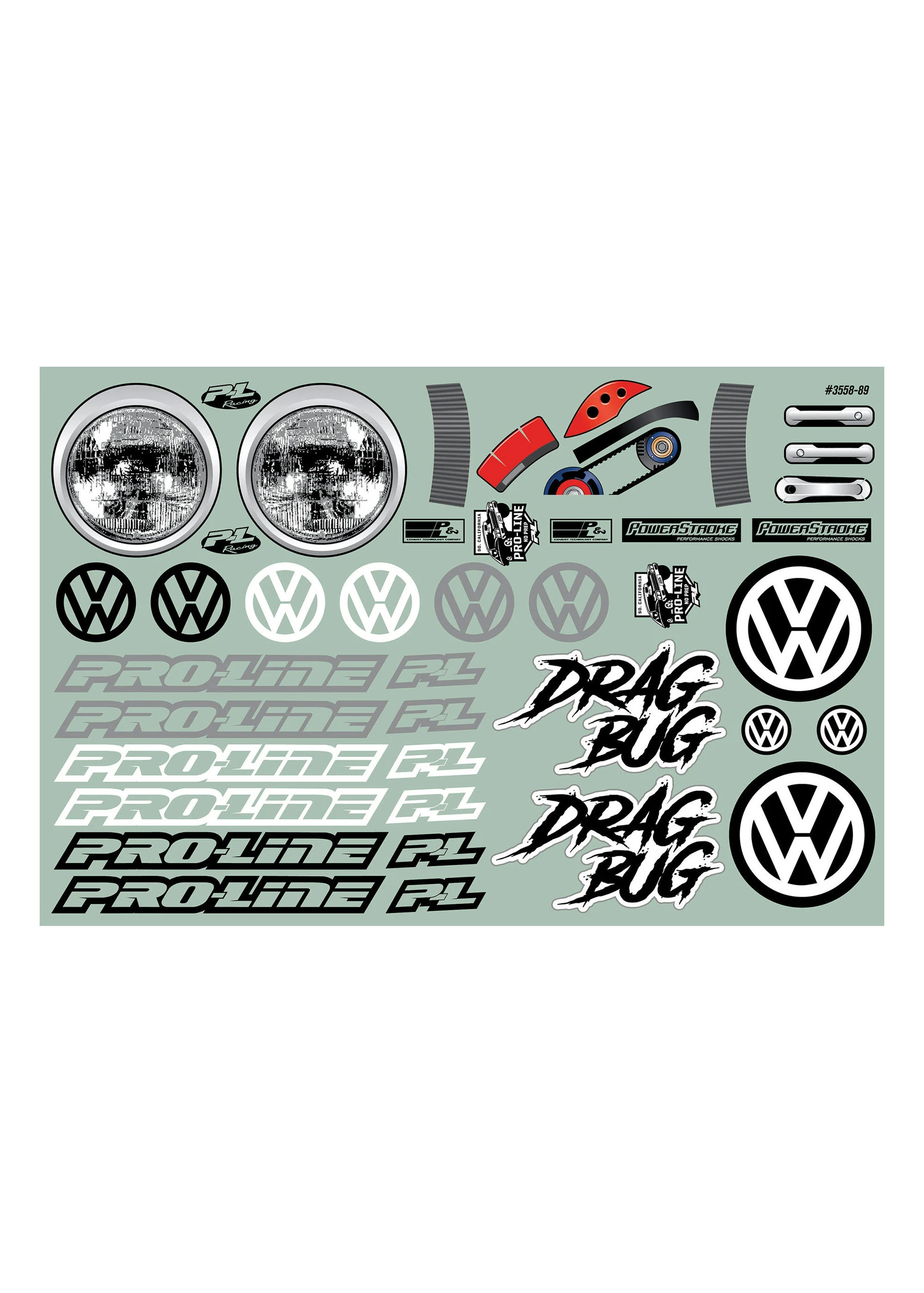 PRO-LINE PRO355800 - 1/10 Volkswagen Bug Short Course Drag Body - Clear 2 PRO-LINE PRO355800 - 1/10 Volkswagen Bug Short Course Drag Body - Clear - Image 2