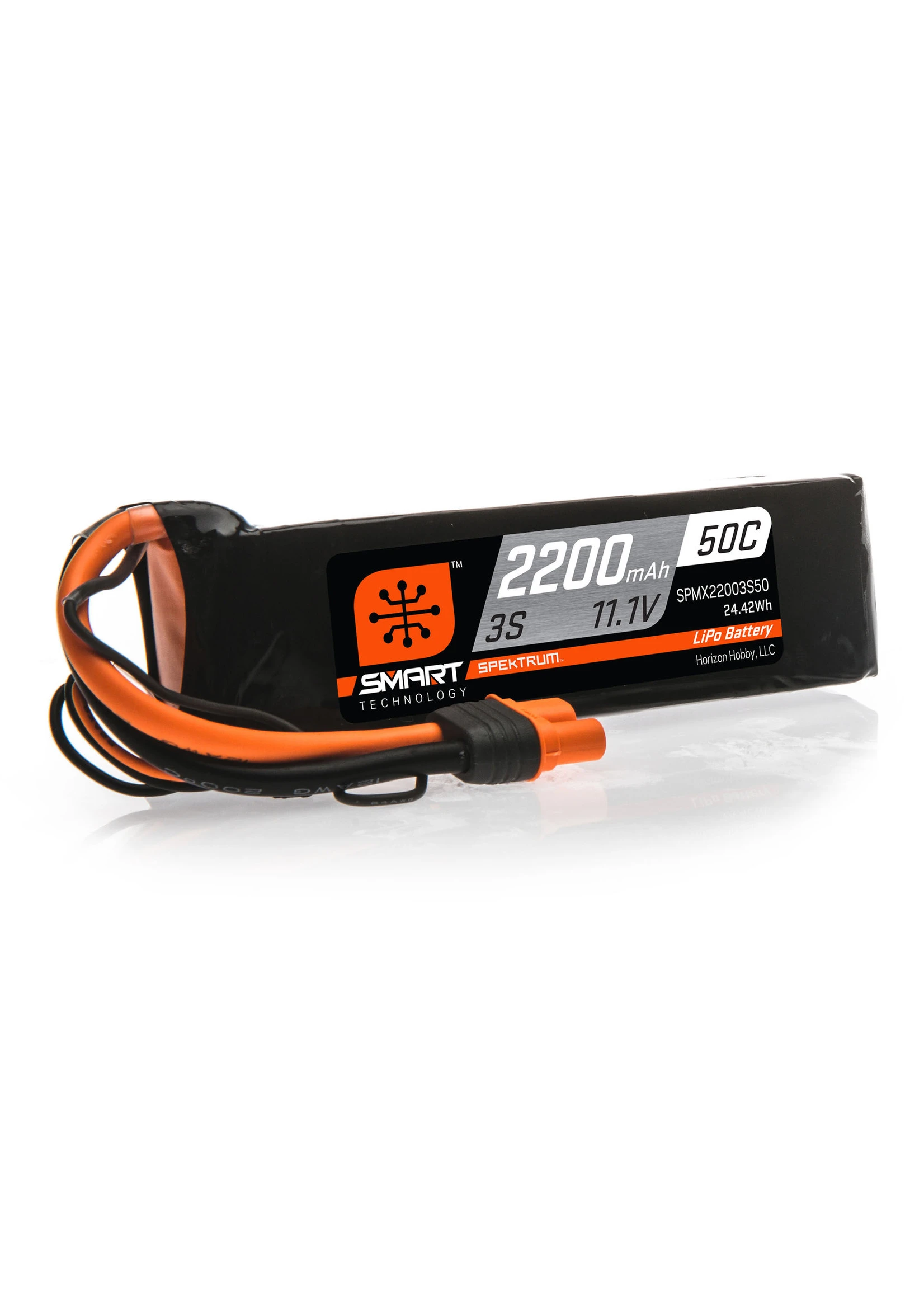 Spektrum SPMX22003S50 - 11.1V 2200mAh 3S 50C Smart LiPo Battery: IC3 1 Spektrum SPMX22003S50 - 11.1V 2200mAh 3S 50C Smart LiPo Battery: IC3