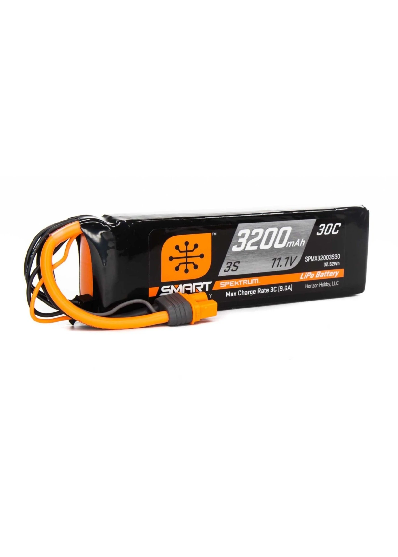 Spektrum SPMX32003S30 - 11.1V 3200mAh 3S 30C Smart LiPo Battery: IC3 1 Spektrum SPMX32003S30 - 11.1V 3200mAh 3S 30C Smart LiPo Battery: IC3