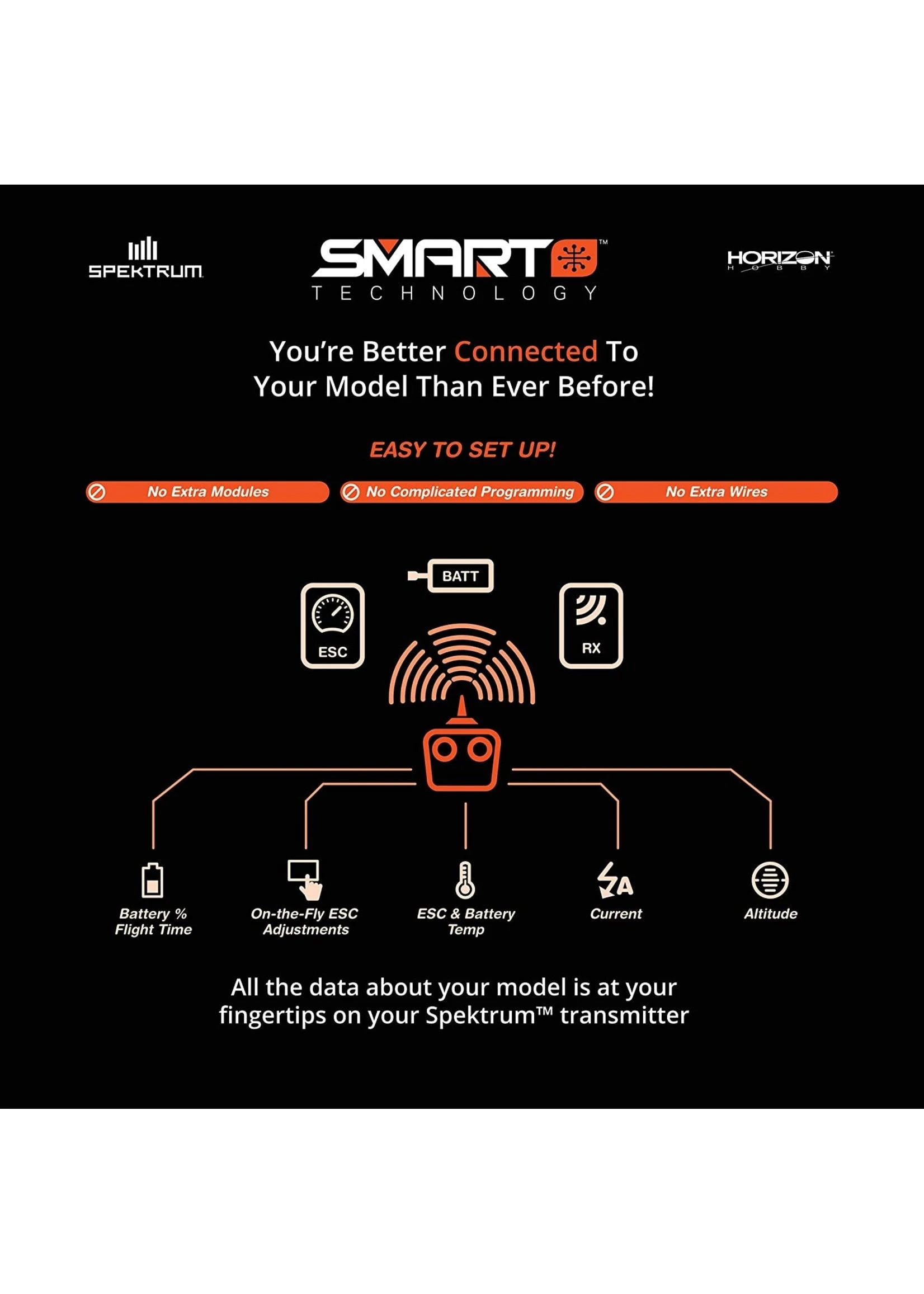 Spektrum SPMXAE1015 - Avian 15amp Brushless Smart ESC - 2S-4S 8 Spektrum SPMXAE1015 - Avian 15amp Brushless Smart ESC - 2S-4S - Image 8