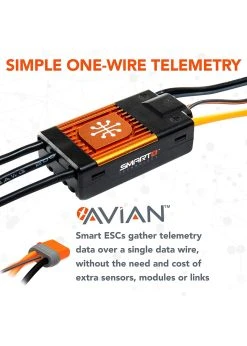 Spektrum SPMXAE1080 Avian 80 Amp Brushless Smart ESC 3S-8S -hu bhobby shop spektrum spmxae1080 avian 80 amp brushless smart e 5
