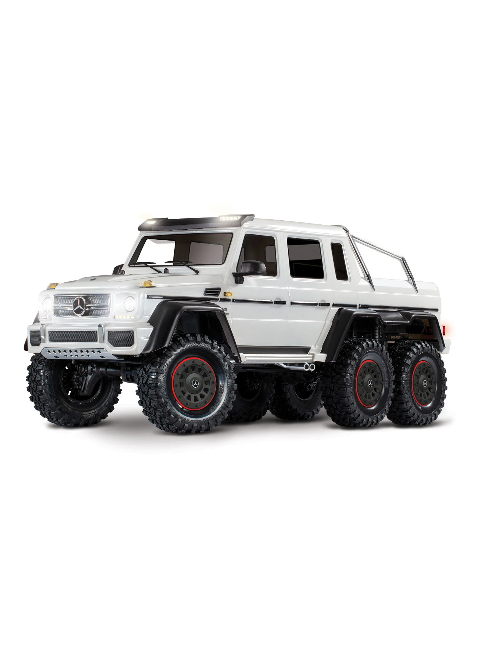 Traxxas 1/10 Mercedes-Benz G 63 AMG 6x6 RTR Scale And Trail Crawler - White 1 Traxxas 1/10 Mercedes-Benz G 63 AMG 6x6 RTR Scale And Trail Crawler - White