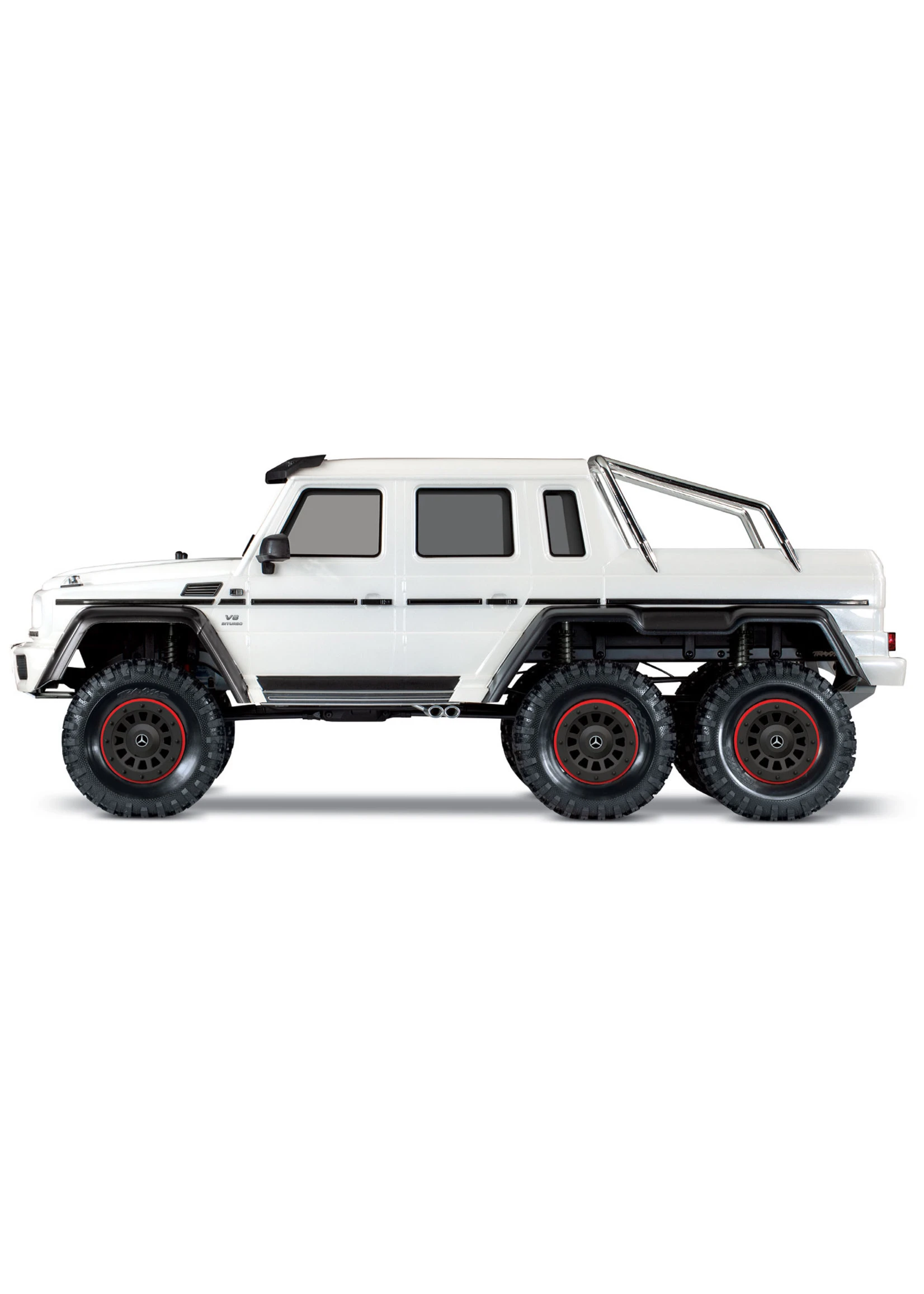 Traxxas 1/10 Mercedes-Benz G 63 AMG 6x6 RTR Scale And Trail Crawler - White 3 Traxxas 1/10 Mercedes-Benz G 63 AMG 6x6 RTR Scale And Trail Crawler - White - Image 3