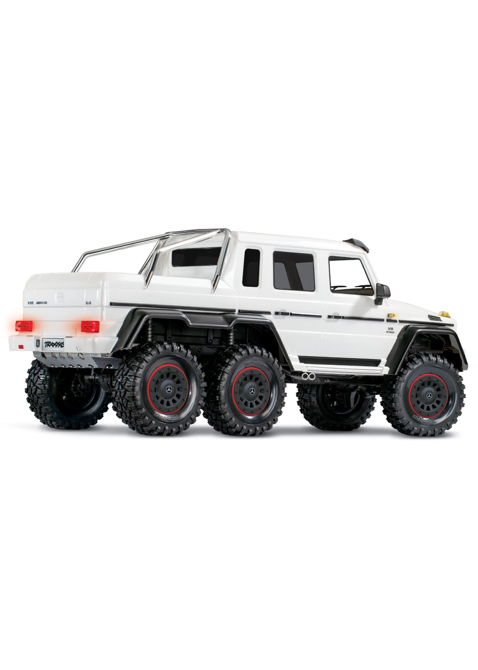 Traxxas 1/10 Mercedes-Benz G 63 AMG 6x6 RTR Scale And Trail Crawler - White 4 Traxxas 1/10 Mercedes-Benz G 63 AMG 6x6 RTR Scale And Trail Crawler - White - Image 4