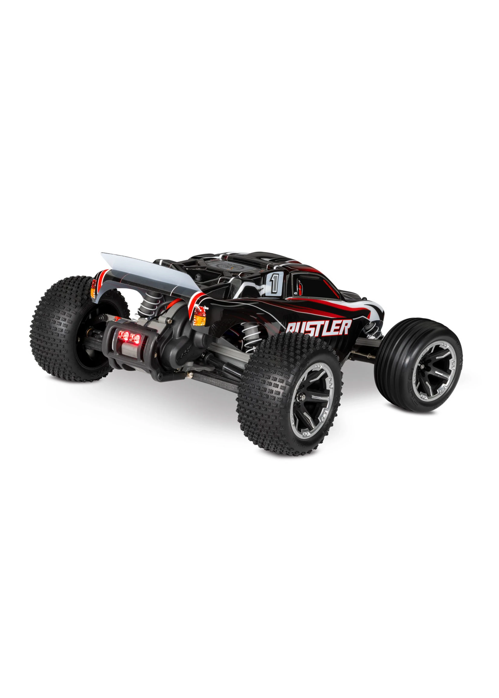 Traxxas 1/10 Rustler 2WD RTR Stadium Truck With Lights - Red/Black 3 Traxxas 1/10 Rustler 2WD RTR Stadium Truck With Lights - Red/Black - Image 3