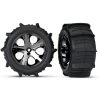 3776 - All-Star Black Chrome Wheels / Traxxas Paddle Tires
